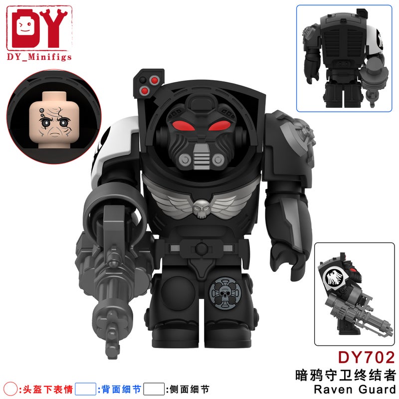 Dark Source Warhammer Empire Terminator Dy701-708 Ultramarines Space Marines Blood Angels Building Block Figures - Image 4